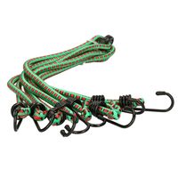 Bagage spin/spanelastiek voor fiets/auto - groen - 80 cm - rubber met 4 spinhaken