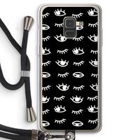 Eye pattern #3: Samsung Galaxy A8 (2018) Transparant Hoesje met koord