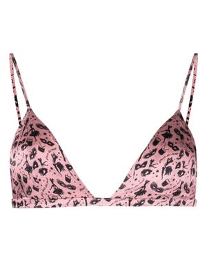 Fleur Du Mal soutien-gorge Luxe à bonnets triangles - Rose