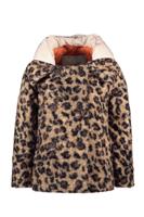 Like Flo Meisjes winterjas met capuchon - Alexa - Hazelnoot panter