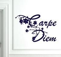 Carpe diem bloemen sticker