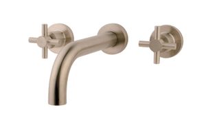 Cross inbouw-wastafelmengkraan 2-knops geb.staal