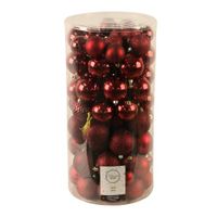 Kerstballen Mix 100 st. - Ossenbloed - Decoris