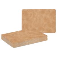 Placemats - 8x - lederlook - lichtbruin - 42 x 30 cm - tafel dekken - onderleggers