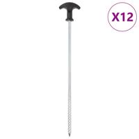 VidaXL Tentharingen 12 st ø7 mm 30 cm gegalvaniseerd staal