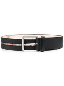 Paul Smith ceinture en cuir à rayures Artist - Noir