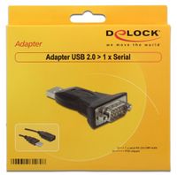 Delock 61460 Adapter USB 2.0 Type-A naar 1 x Serieel RS-232 DB9 - thumbnail