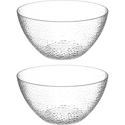 Secret de Gourmet - 2x stuks - Slakom/serveer schaal - relief kunststof - D25 cm