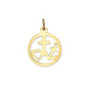 Gouden Hanger Geloof, Hoop en Liefde rond 18 mm 246.0084.00