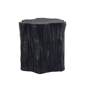 PTMD Fennah Black matt alu sidetable tree wood shape M