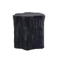 PTMD Fennah Black matt alu sidetable tree wood shape M - thumbnail