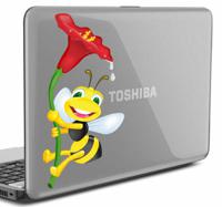 Sticker laptop bloemen bij