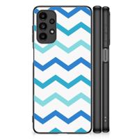 Samsung Galaxy A13 4G Back Case Zigzag Blauw