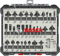 Bosch Accessoires 30-delige gemengde freesset - schachtdiameter 6 mm - 2607017474