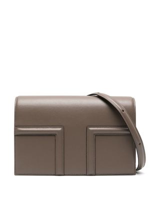 TOTEME sac porté épaule T-Flap en cuir - Marron