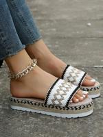 Pu Plain Summer Slide Sandals