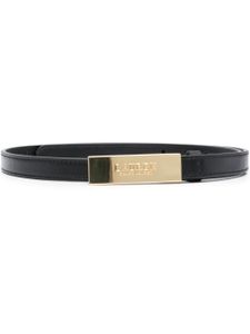 Lauren Ralph Lauren ceinture fine à plaque logo - Noir