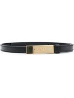 Lauren Ralph Lauren ceinture fine à plaque logo - Noir - thumbnail