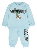 Moschino Kids survêtement à logo imprimé - Bleu