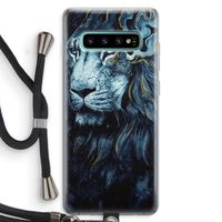 Darkness Lion: Samsung Galaxy S10 Plus Transparant Hoesje met koord