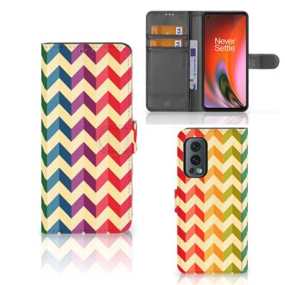 OnePlus Nord 2 5G | Telefoon Hoesje | Zigzag Multi Color OnePlus Nord 2 5G | Telefoon Hoesje | Zigzag Multi Color