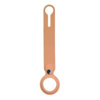 AirTag Siliconen Lus Sleutelhanger - Beige