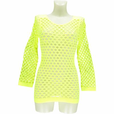 Netshirt fluor geel