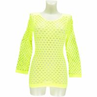 Netshirt fluor geel