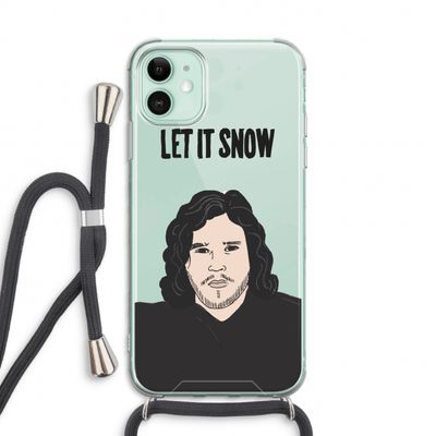 Let It Snow: iPhone 11 Transparant Hoesje met koord