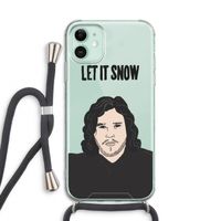 Let It Snow: iPhone 11 Transparant Hoesje met koord
