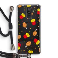 Chicken 'n Fries: Samsung Galaxy J8 (2018) Transparant Hoesje met koord