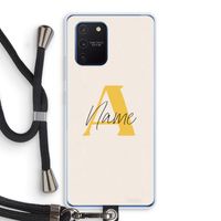 Amber Script: Samsung Galaxy Note 10 Lite Transparant Hoesje met koord