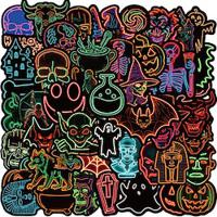 50 stuks cartoon stickers halloween neon graffiti stickers gepersonaliseerde decoratie gitaar notebook bagage diy waterdichte stickers Lightinthebox - thumbnail