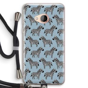 Zebra: HTC U Play Transparant Hoesje met koord