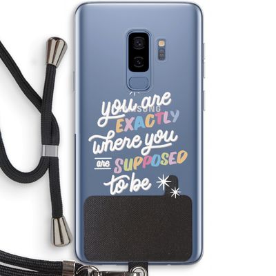 Right Place: Samsung Galaxy S9 Plus Transparant Hoesje met koord