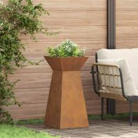 Pilaar Plantenbak 2 pcs Zilver 35 x 35 x 73 cm Staal