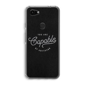 Capable: Google Pixel 3a Transparant Hoesje