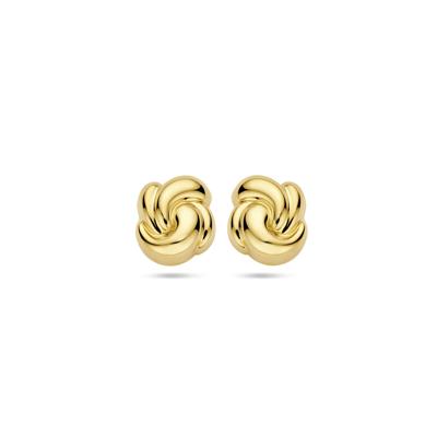 Elegant Design: 14k Geelgouden Oorknoppen - Afmeting 16.5x15.5mm