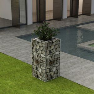 VidaXL Gabion plantenbak verhoogd 50x50x100 cm staal