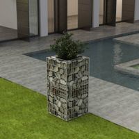 VidaXL Gabion plantenbak verhoogd 50x50x100 cm staal