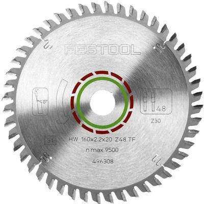 Festool Cirkelzaagblad voor Laminaat | Laminate/HPL | Ø 160mm Asgat 20mm 48T - 496308