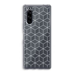 Zwart-witte kubussen: Sony Xperia 5 Transparant Hoesje