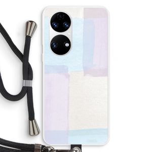 Square pastel: Huawei P50 Transparant Hoesje met koord