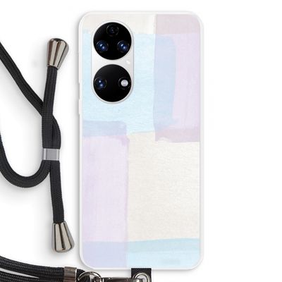 Square pastel: Huawei P50 Transparant Hoesje met koord