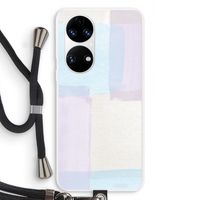 Square pastel: Huawei P50 Transparant Hoesje met koord