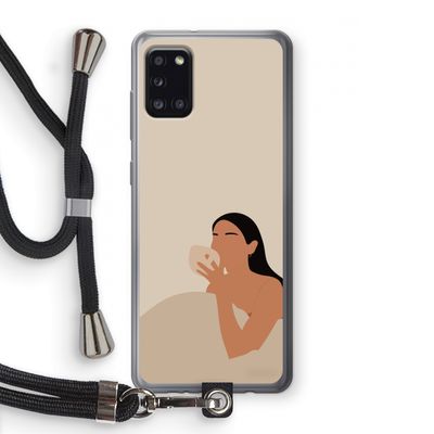 Fresh coffee: Samsung Galaxy A31 Transparant Hoesje met koord