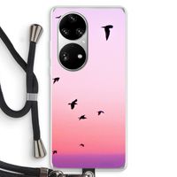 Fly away: Huawei P50 Pro Transparant Hoesje met koord Fly away: Huawei P50 Pro Transparant Hoesje met koord
