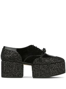 Noir Kei Ninomiya mocassins à paillettes