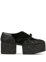 Noir Kei Ninomiya mocassins à paillettes