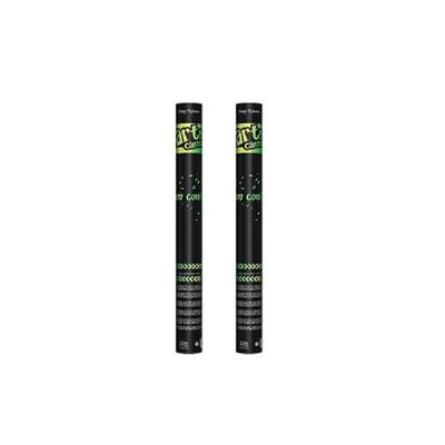 Groen supporters Confetti kanon/shooter - 2x - groen - 60 cm - St. Patricksday